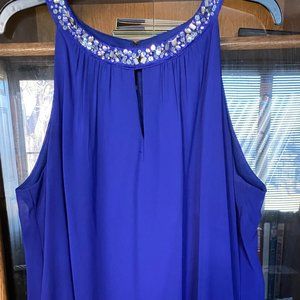 Purple-Blue Dress with Sequins